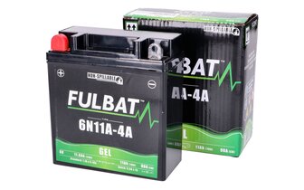 Batterie 6V - 11Ah Fulbat 6N11A-4A gel sans entretien - prête à l'emploi