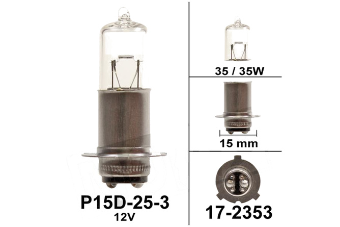 Headlight Bulb Flosser 12V 35/35W P15D-25-3