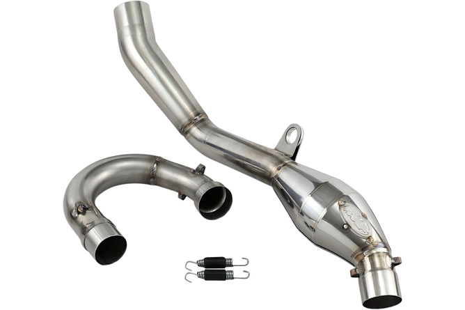 Exhaust Header Pipe + connecting piece FMF Megabomb stainless steel SX-F 250