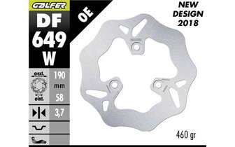 Bremsscheibe Wave Galfer 190mm Aprilia SR50 / F12 / F15