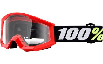 Maschera cross 100% Strata Mini (bambini) rosso / trasparente