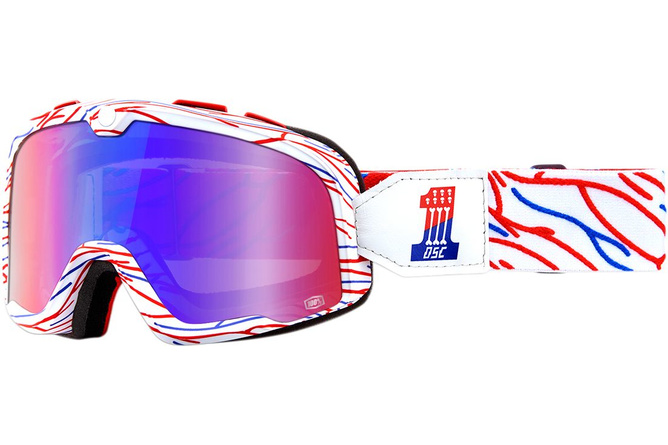 Goggles MX 100% Barstow Death Spray red / blue mirror lens