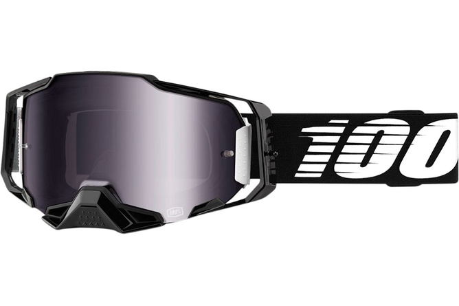 Gafas Motocross 100% Armega Negro Vidrio Plata Espejado