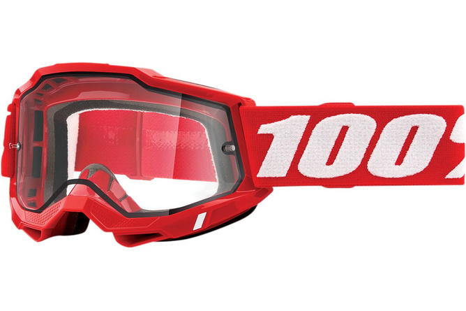 Gafas Motocross 100% Accuri 2 Enduro Vidrio Rojo Transparente