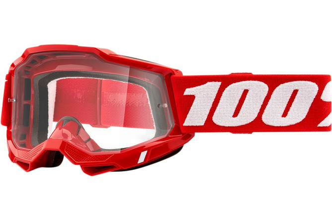 Gafas Motocross 100% Accuri 2 OTG Vidrio Rojo Transparente