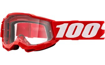Gafas Motocross 100% Accuri 2 Infantil Vidrio Rojo Transparente