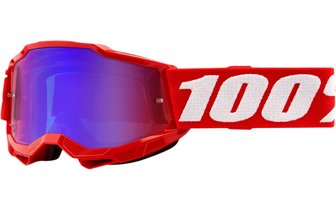 Gafas Motocross 100% Accuri 2 Infantil Vidrio Rojo / Azul Espejado