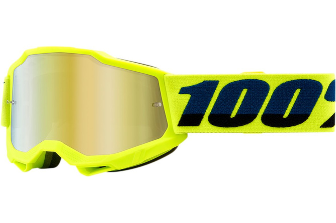 Gafas Motocross 100% Accuri 2 Infantil Vidrio Amarillo / Dorado Espejado