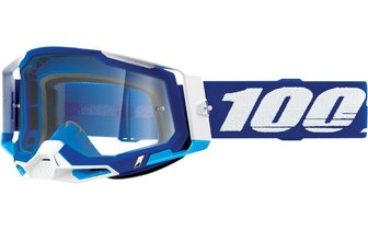 Maschera cross 100% Racecraft 2 blu trasparente