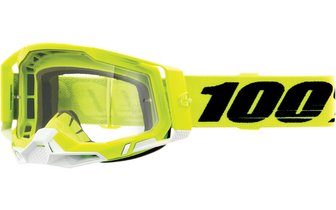 Masque cross 100% Racecraft 2 jaune transparent