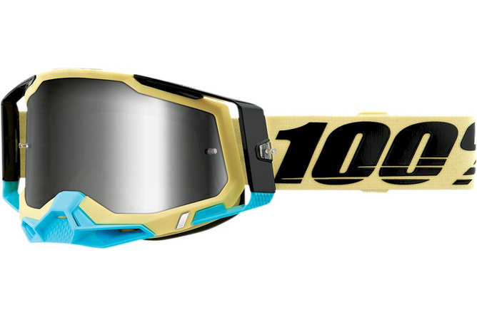 Goggles MX 100% Racecraft 2 AIRBLAST silver mirror lens