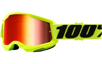 Goggles MX 100% Strata 2 yellow / red mirror lens