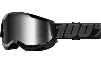 Crossbrille 100% Strata 2 schwarz / silber verspiegelt