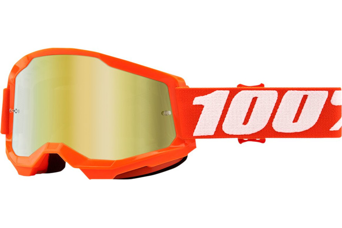 Goggles MX 100% Strata 2 orange / gold mirror lens
