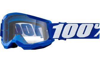 Gafas Motocross 100% Strata 2 Infantil Azul Vidrio Transparente
