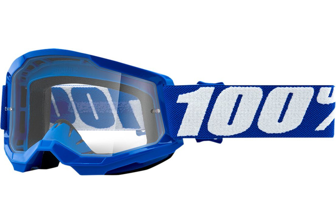 Gafas Motocross 100% Strata 2 Infantil Azul Vidrio Transparente