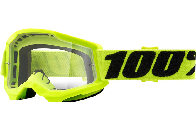 Gafas Motocross 100% Strata 2 Infantil Amarillo Vidrio Transparente
