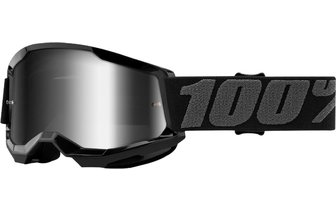 Crossbrille 100% Strata 2 Kids schwarz / silber verspiegelt 