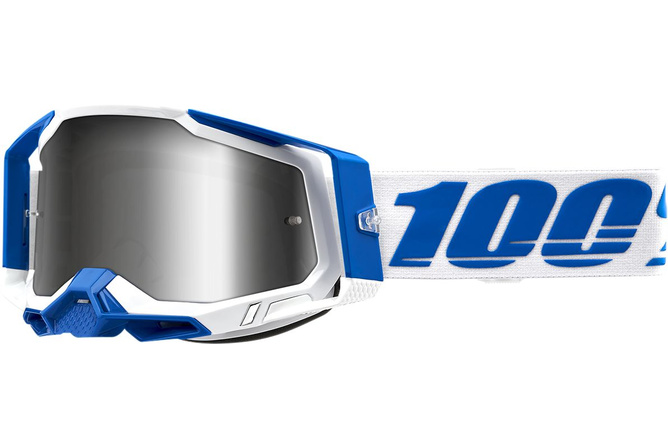 100% Crossbrille Racecraft 2 Weiss Verspiegelt