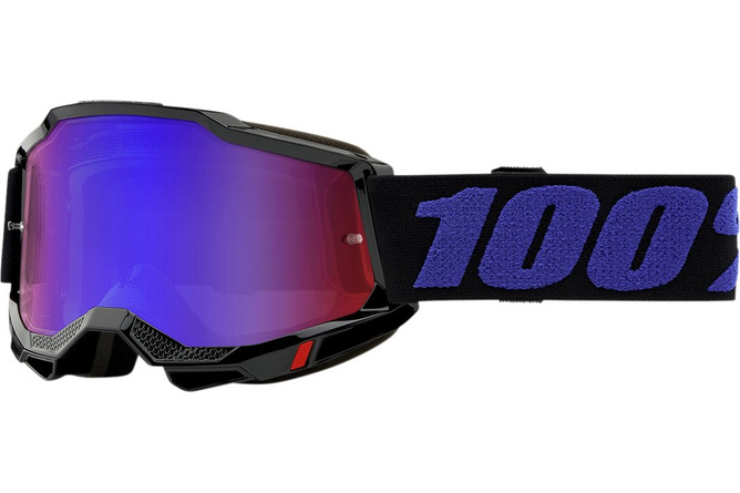 Gafas Motocross 100% Accuri 2 Moore Vidrio Rojo / Azul Espejado