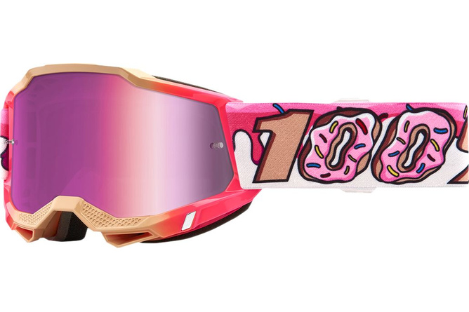 Goggles MX 100% Accuri 2 Kids DONUT pink mirror lens