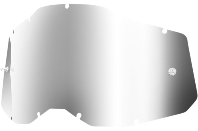 Lens 100% Racecraft 2 / Accuri 2 / Strata 2 silver mirror lens