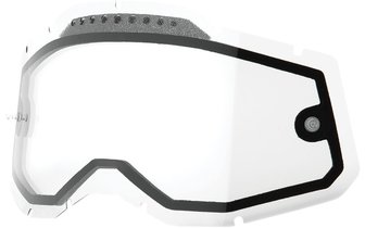 Cristal de Repuesto Gafas Off-Road Doble 100% Racecraft 2 / Accuri 2 / Strata 2 Ventilado Transparente