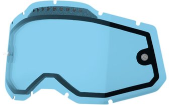 Ersatzglas doppelt 100% Racecraft 2 / Accuri 2 / Strata 2 belüftet blau