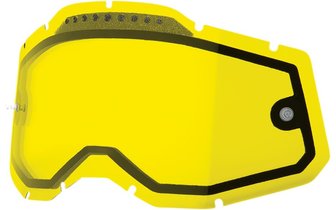 Cristal de Repuesto Gafas Off-Road Doble 100% Racecraft 2 / Accuri 2 / Strata 2 Ventilado Amarillo