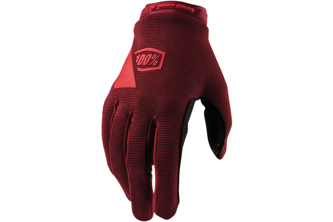 Gloves 100% Ridecamp Women dark red
