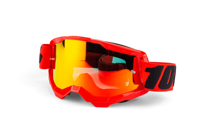 Goggles MX 100% Strata 2 red / red mirror lens