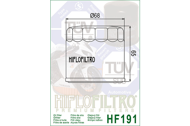 Filtro Oilio Hiflofiltro HF191 Peugeot Metropolis 400cc