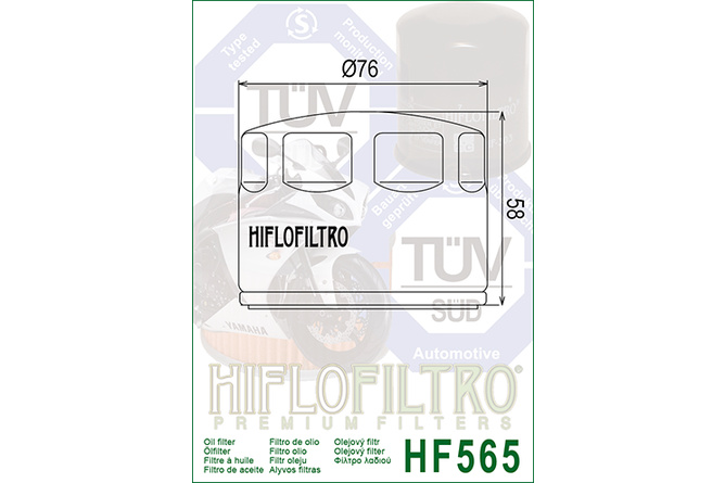Oil Filter Hiflofiltro HF565 Gilera GP 800cc / Aprilia 850cc SRV