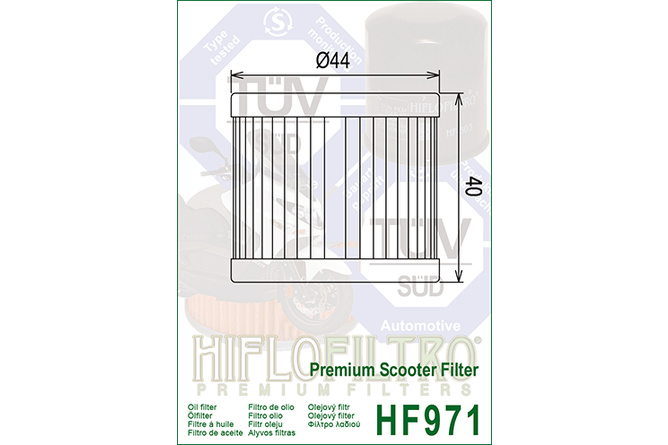 Oil Filter Hiflofiltro HF971 Suzuki Burgman UH 125cc / Burgman AN 400cc