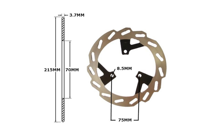 Bremsscheibe vorn 215mm IGM Peugeot Speedfight 3
