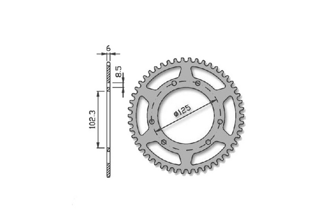 Kettenblatt 50 Zähne – 420 IGM Derbi DRD Pro