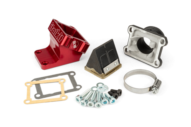 Intake Kit rubber flange Italkit Derbi Variant Start d.35mm aluminum red