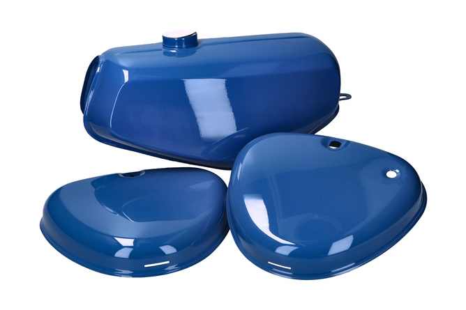 Simson S51 S70 TANK-Set mit Seitendeckel in blau