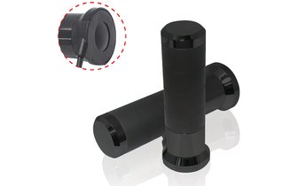 Empuñaduras Calefactables Koso Titanio 7/8" + 1" L=120mm Negro con Interruptor Externo