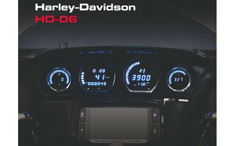 Dashboard 4 instruments Koso HD-06 red / black Harley Davidson Touring 2014 - 17