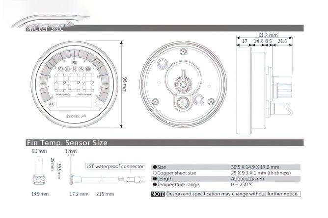 Tachometer Koso DL-04 schwarz BMW R nineT 2014 - 2016