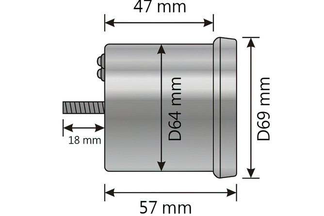 Tachometer 260km/h + Kontrollleuchten Koso D64 chrom