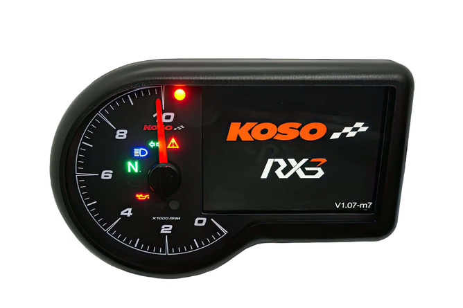 Tachometer Koso RX-3 mit TFT-Display 10.000 RPM