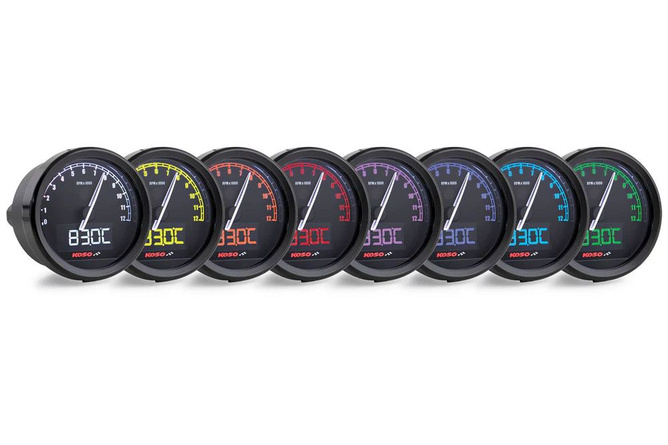 Tachometer Koso D60 TNT-05 up to 12,000 rpm Black