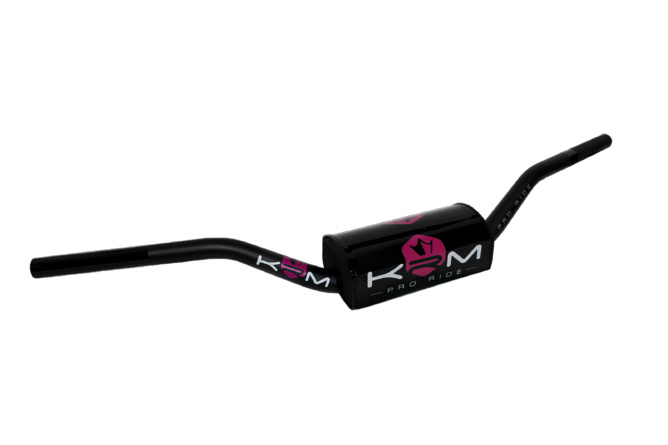 Manubrio MX 28mm con pad KRM nero / rosa