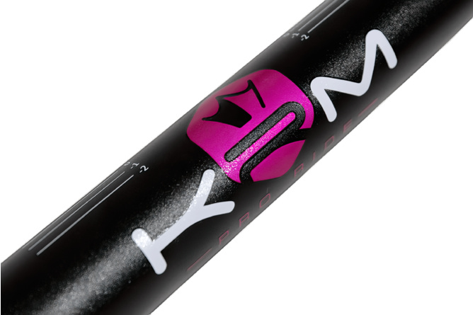 Handlebar MX 28mm with pad KRM black / pink