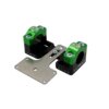 Handlebar Clamps 28mm with dashboard holder KRM black / green