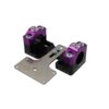 Handlebar Clamps 28mm with dashboard holder KRM black / purple
