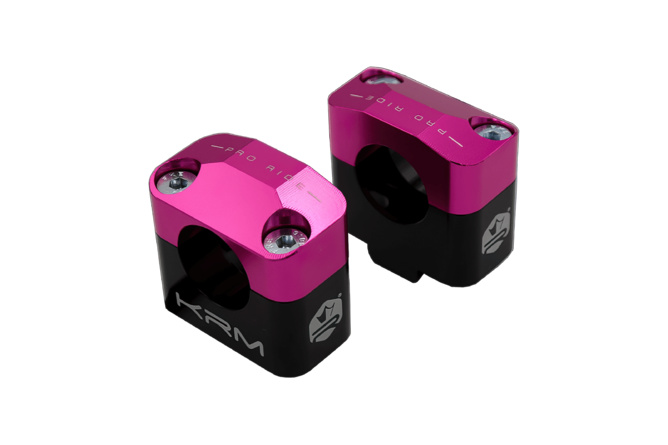 Handlebar Clamps 28mm KRM black / pink