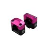 Handlebar Clamps 28mm KRM black / pink